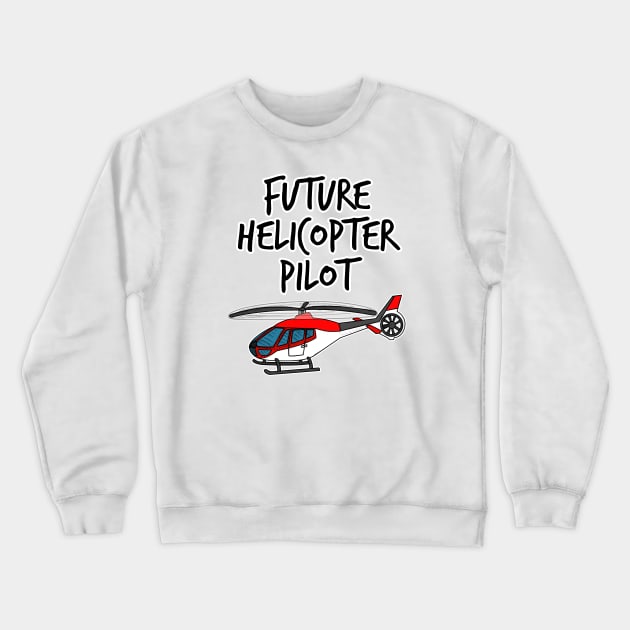 Future Helicopter Pilot Doodle (Red) Crewneck Sweatshirt by doodlerob